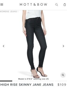 Mott & Bow High-Rise Skinny Jeans 29